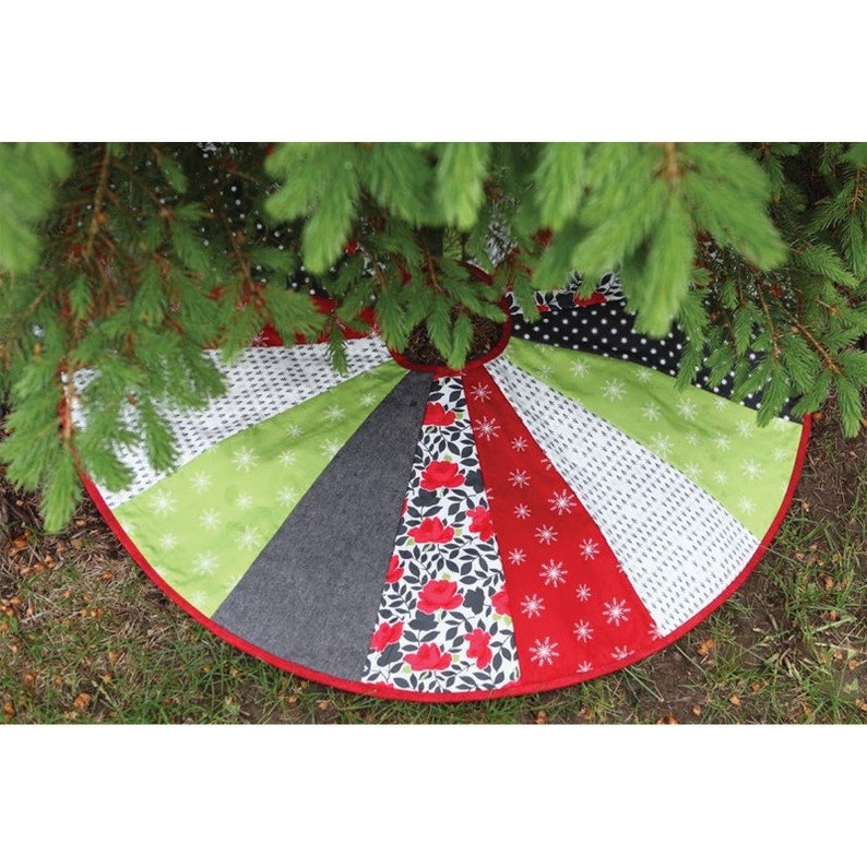 Just add fabric! Tree Skirt Quilt As You Go Pre-Printed Batting