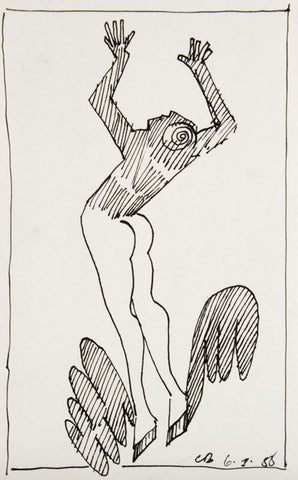 Charles Blackman drawing from rehearsal with Western Australian Ballet