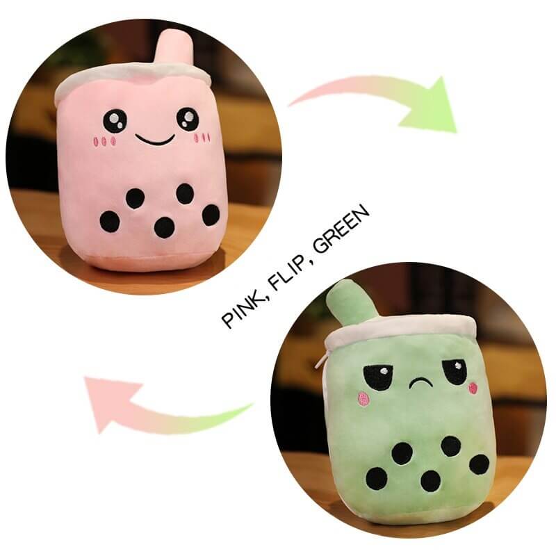 reversible boba tea plush