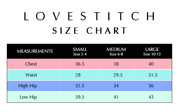 Love Size Chart