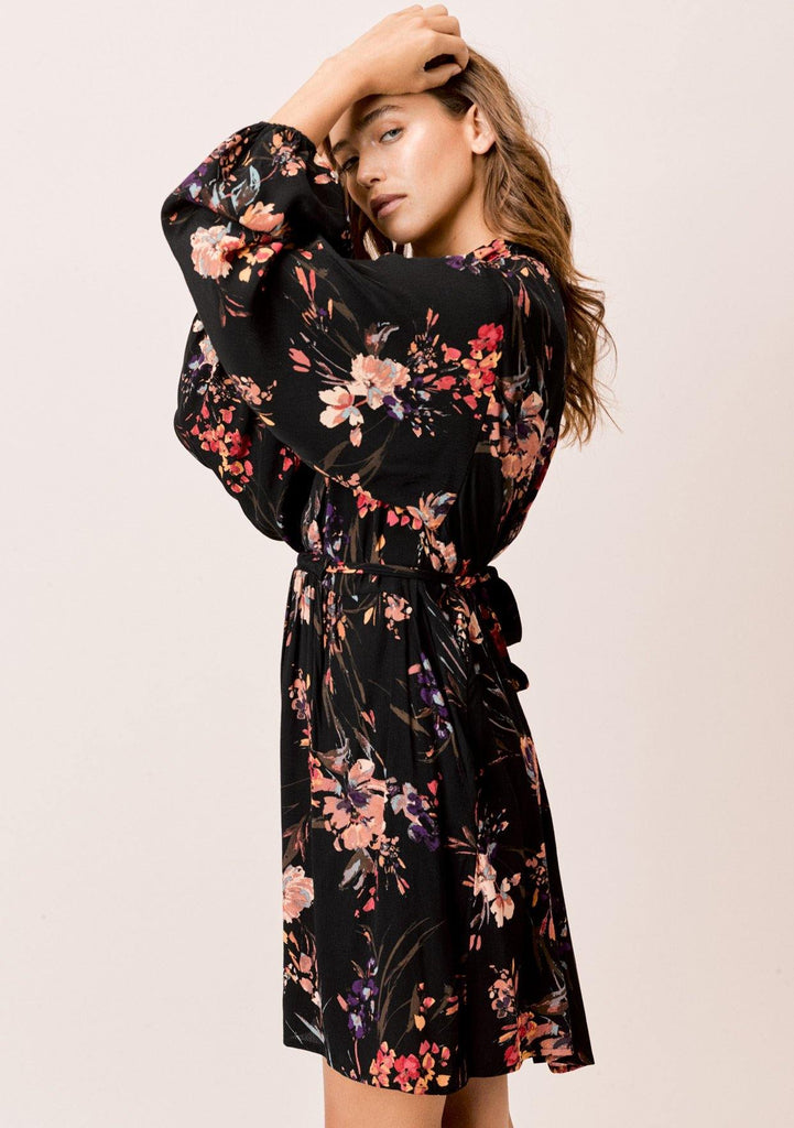 black floral dress