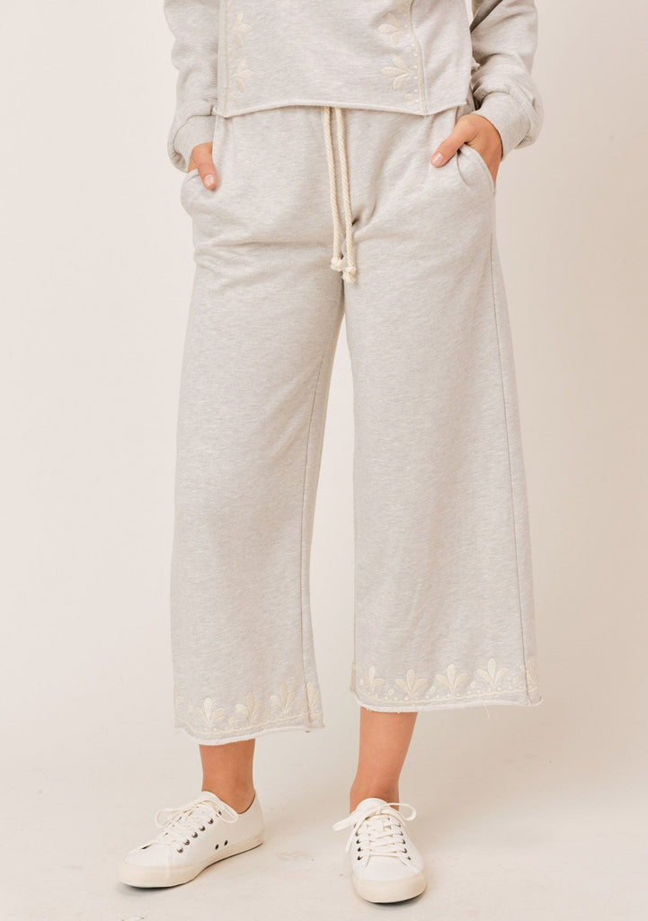 cropped wide leg joggers