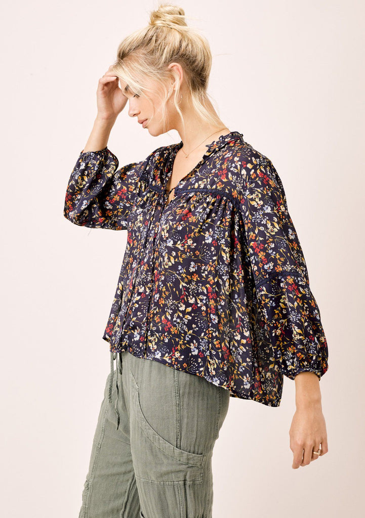 floral peasant blouse