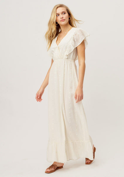 embroidered white maxi dress