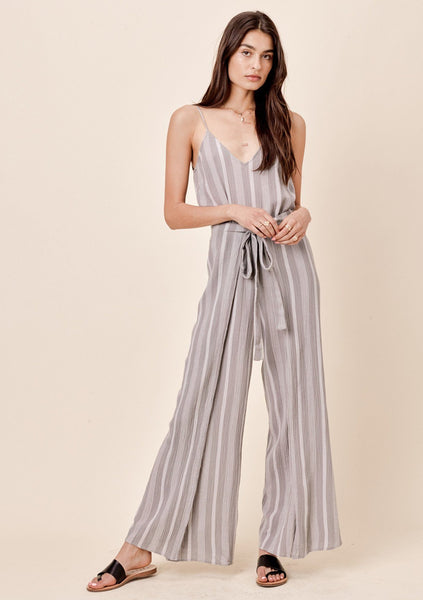 plunging v neck jumpsuit