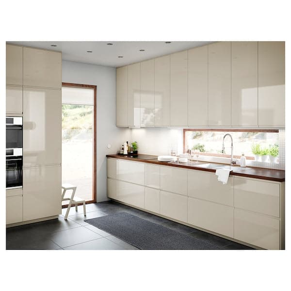 Oven Altaar omringen METOD - Wall cabinet horizontal w 2 doors, white/Voxtorp high-gloss li