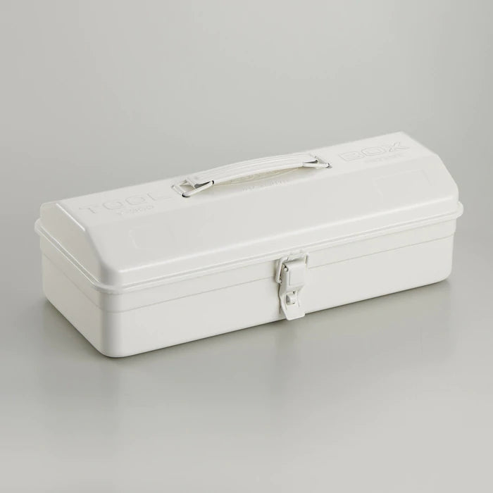 Y-350 Steel Toolbox with Top Handle and Camber Lid - White