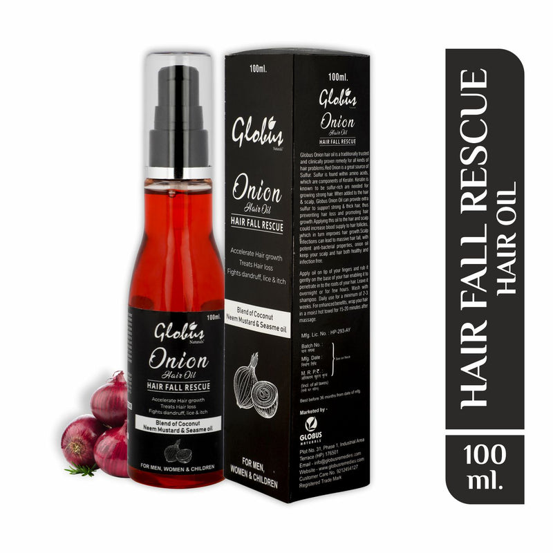 Onion Hair Growth & Hair fall Rescue Oil 100 ml – Globus Naturals