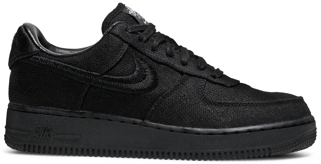 stussy x air force 1 triple black