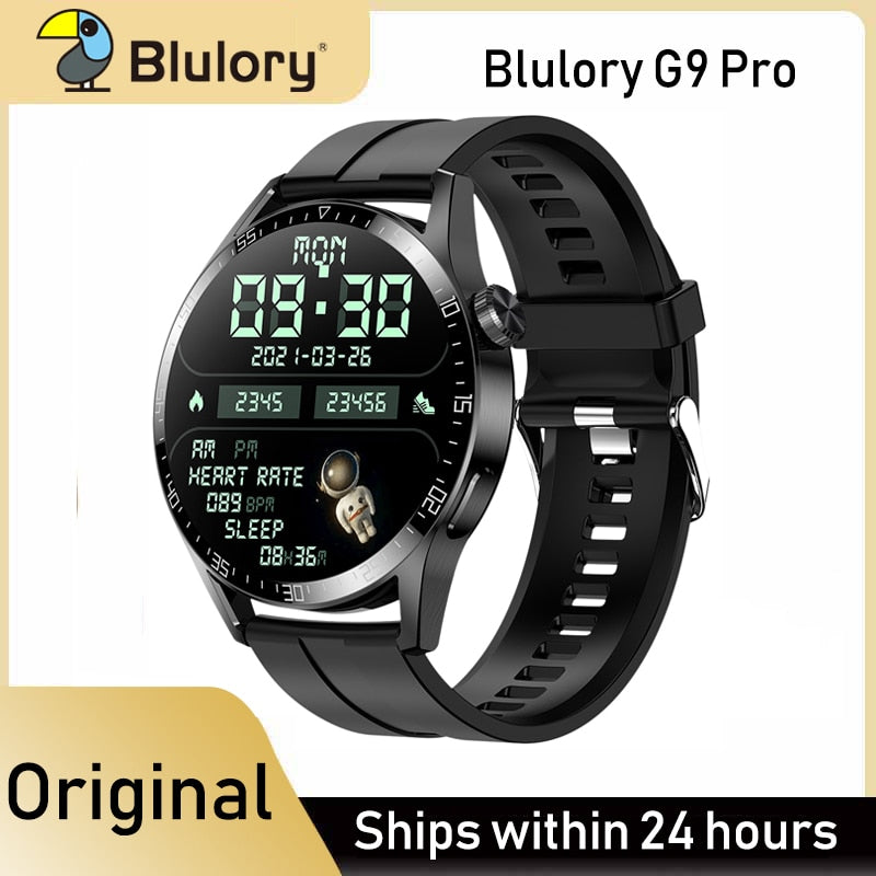 Regnjakke At bygge Morgenøvelser Blulory G9 Pro Smart Watch NFC Men Full Touch Screen Sport Fitness Sma