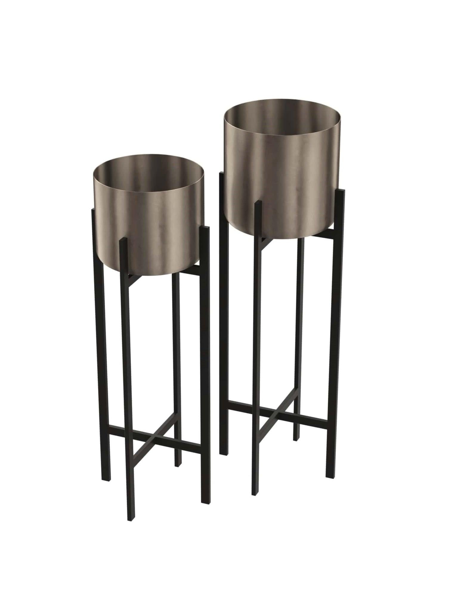 Bronzen aluminium bloempot – - Design & Store