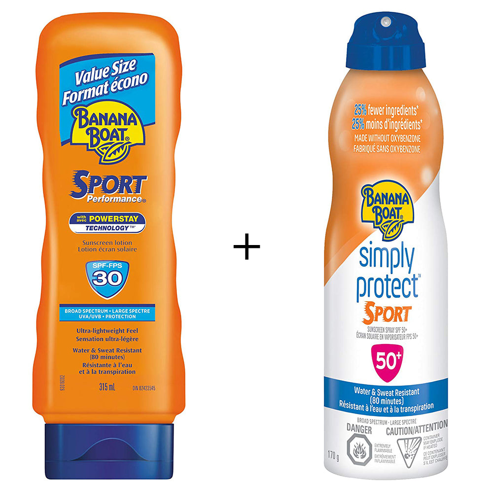 banana boat simply protect sport sunscreen spray