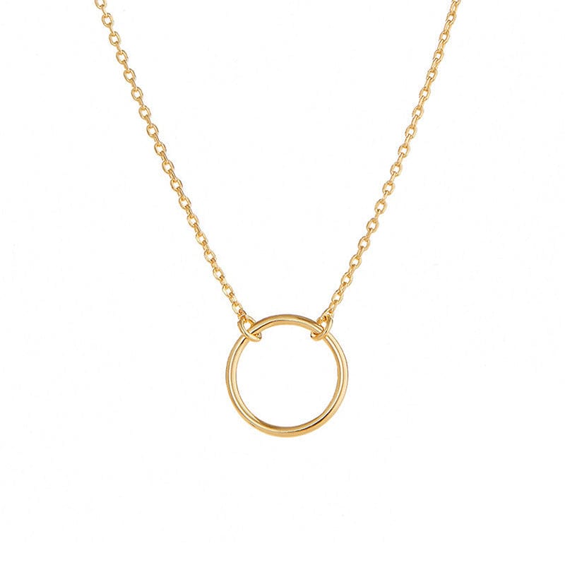 14k circle necklace