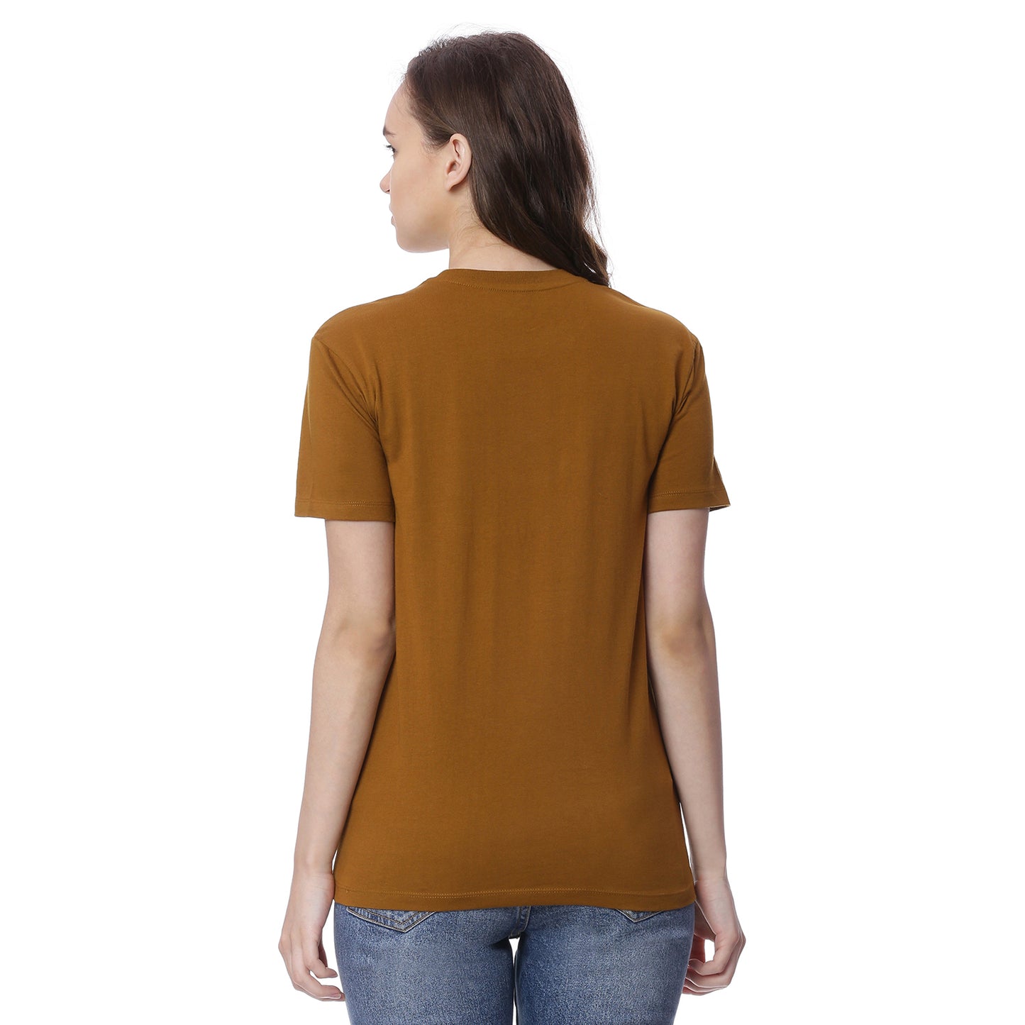 Wolfpack Leopard Graphic Greenish Brown Printed Women T-Shirt