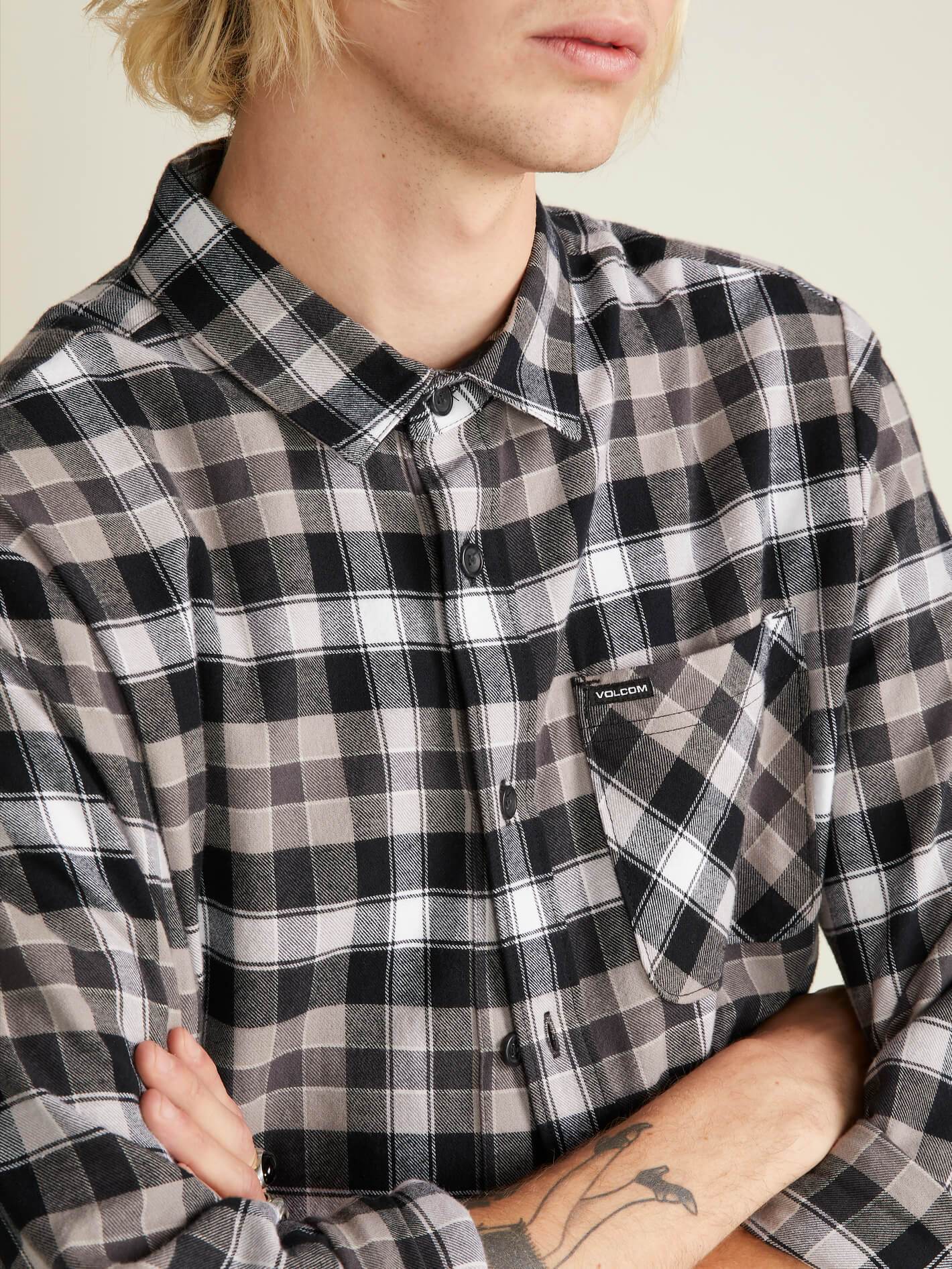 Caden Plaid Hemd - Black
