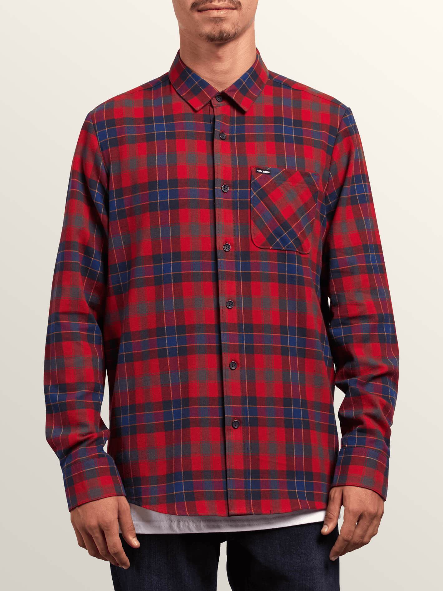 Caden Plaid Hemd - Engine Red