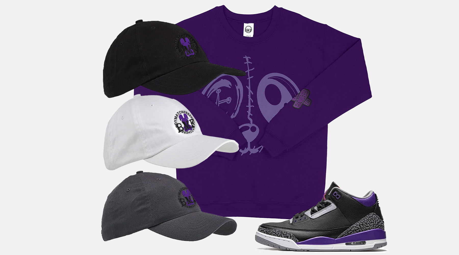 jordan 3 purple and black