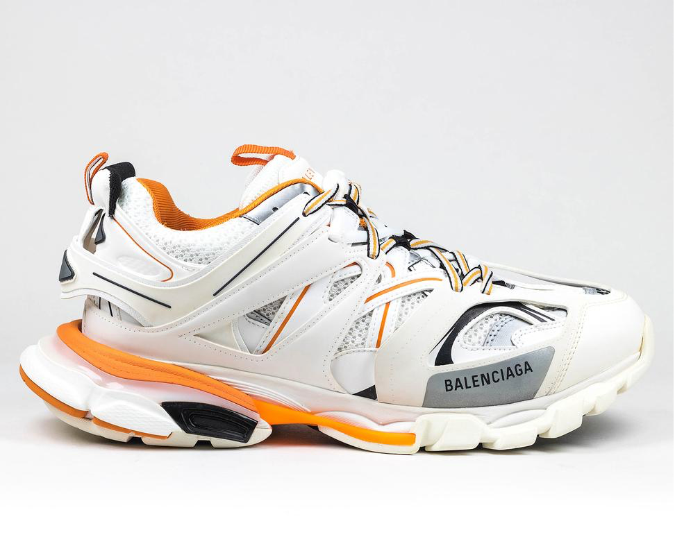 balenciaga track orange white