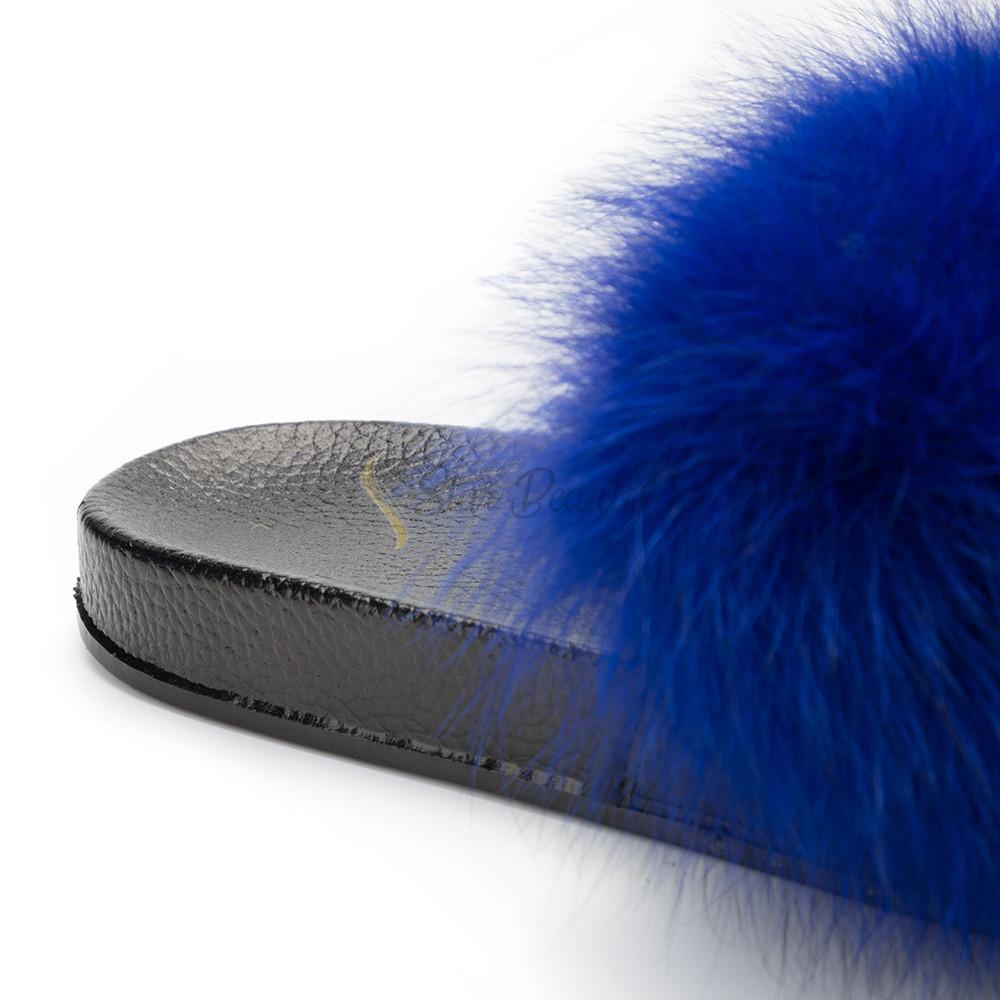 luxury fox fur slippers