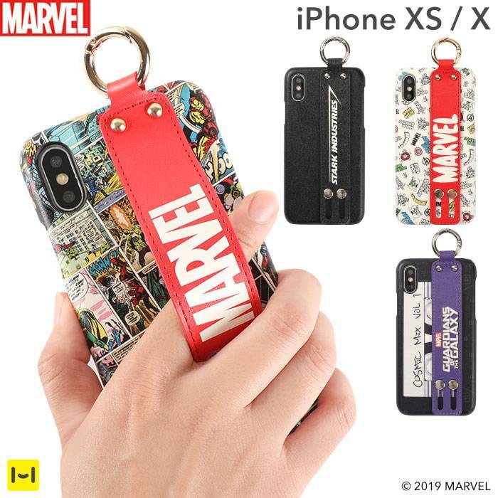 Iphonexs X Iphoneケース Marvel マーベルeastyバンド付きハード Iphoneケース