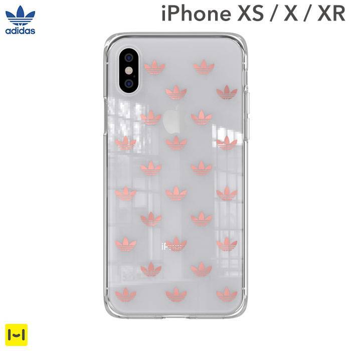 iPhone XS/X/XR専用]adidas Originals TPU Clear Case iPhoneケース(Clear Rose
