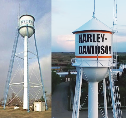 Ryder Water Tower Before and After