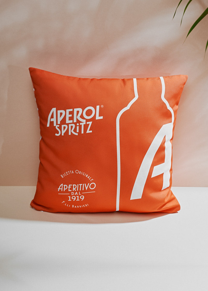 pellet energie Partina City Aperol Spritz kussen fles oranje/wit – Aperol Spritz Fanshop