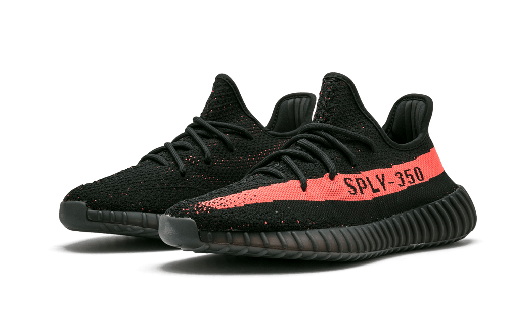 black yeezy red