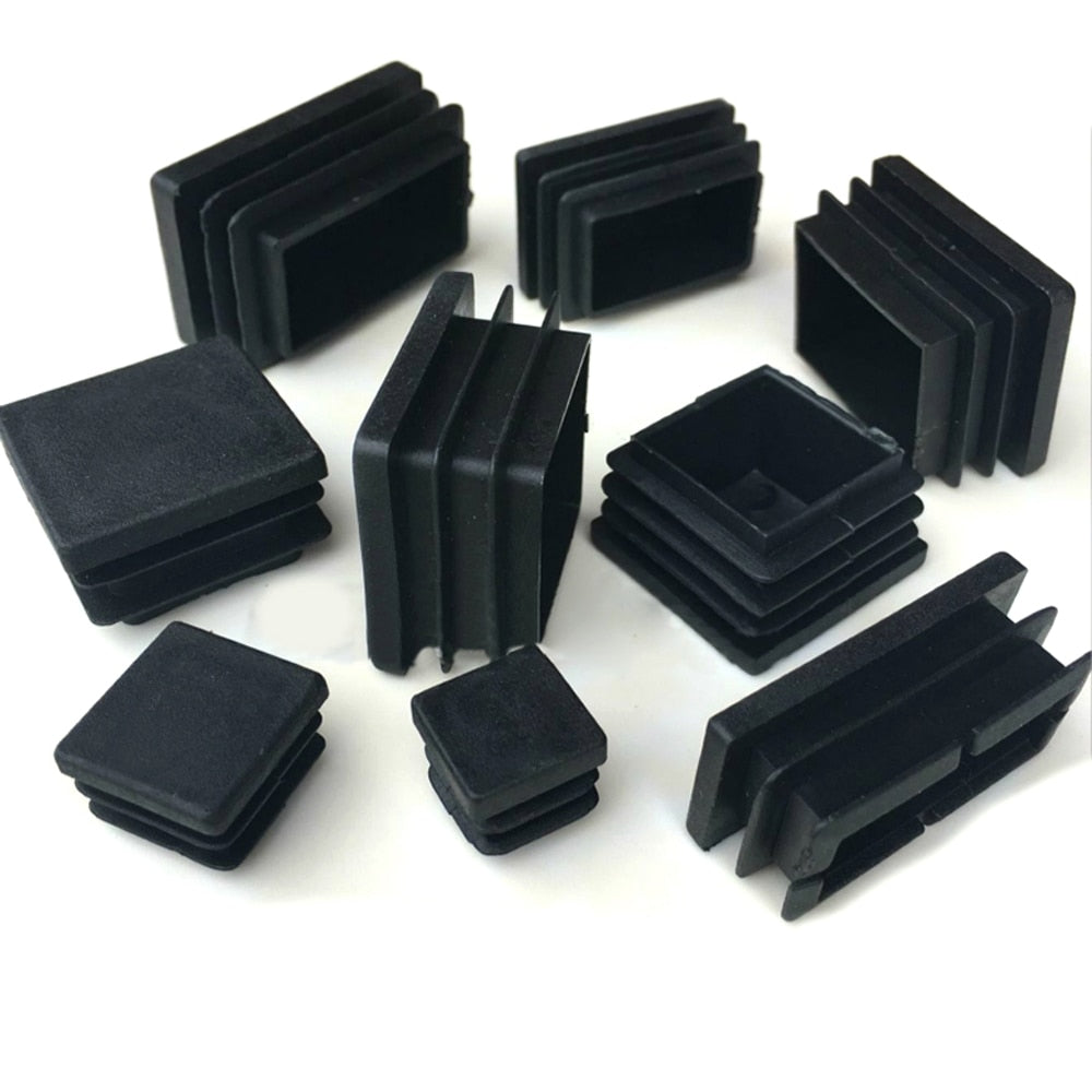 28x28mm Square Plastic End Caps Blanking Plugs Tube Box Section Inserts 