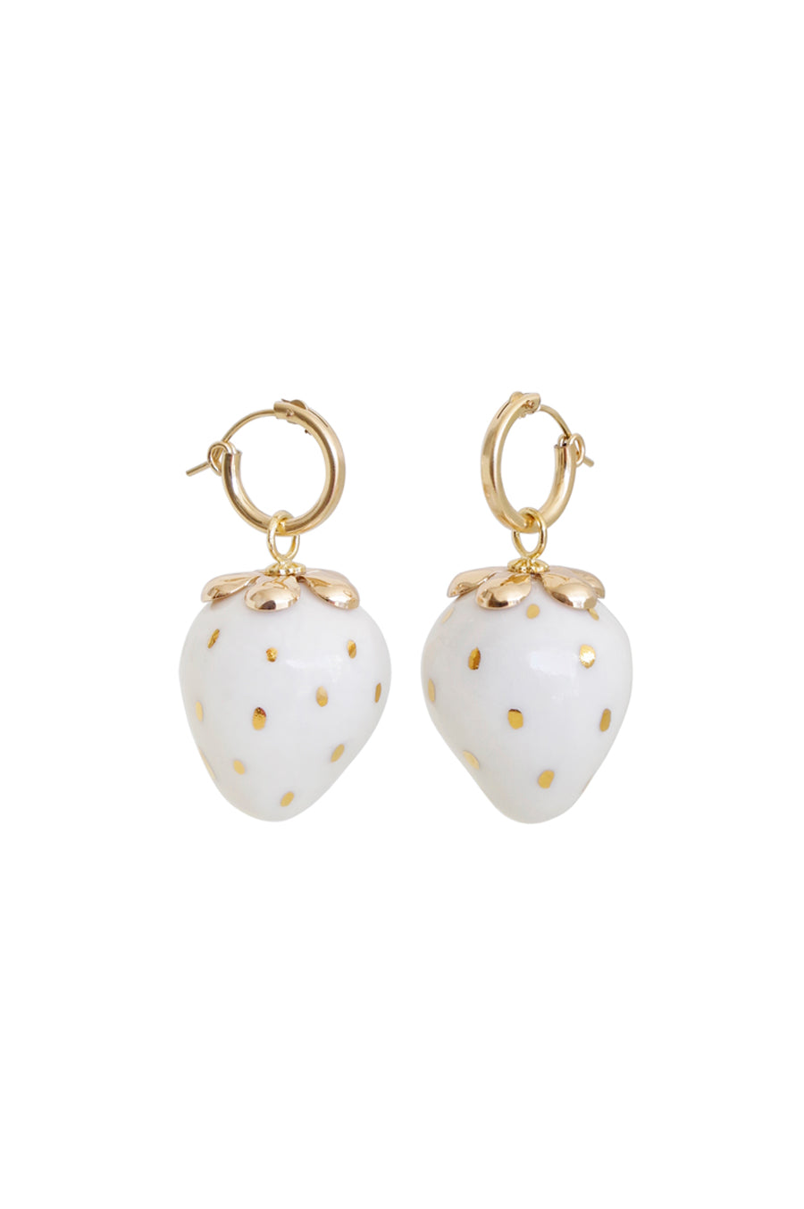 White porcelain earring
