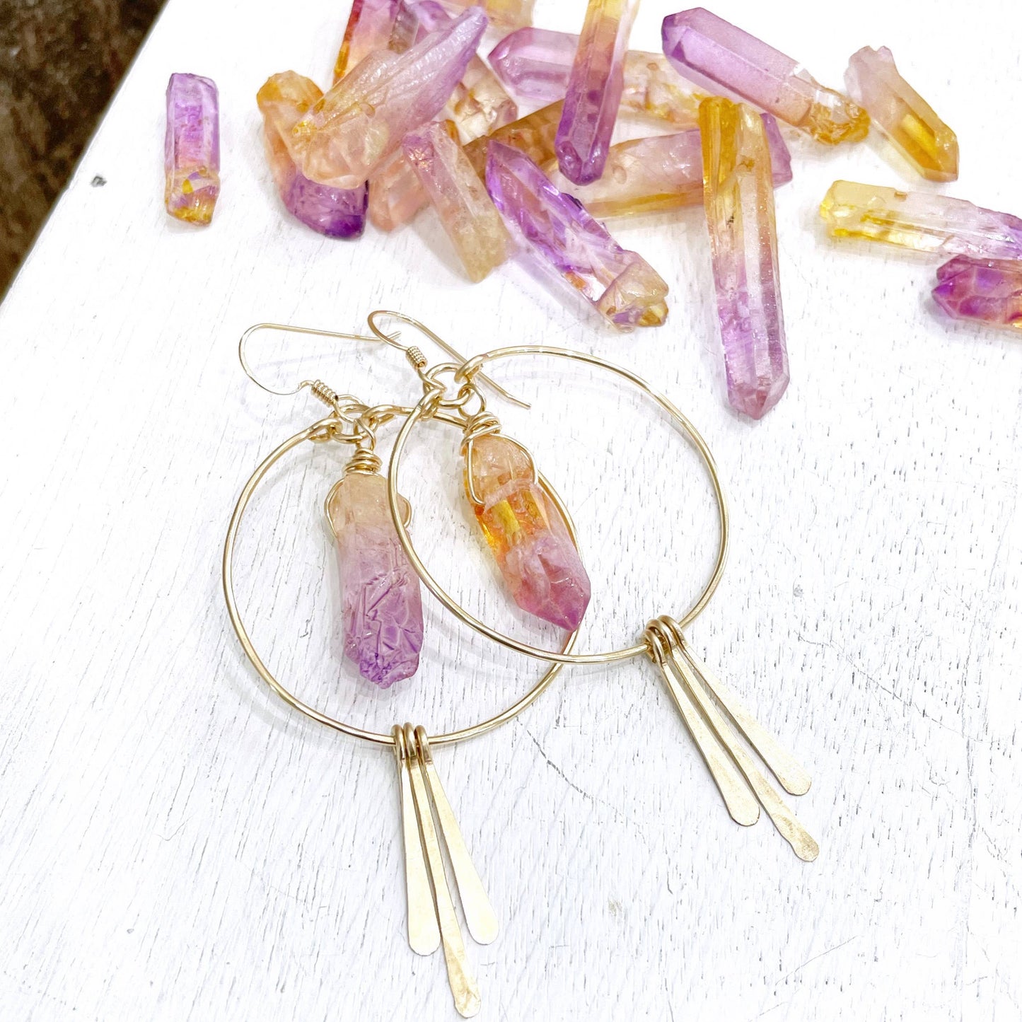 Lavender Honey Crystals with Spikes