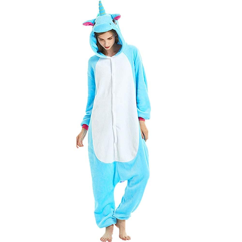 Pijama de unicornio entero azul | de los unicornios