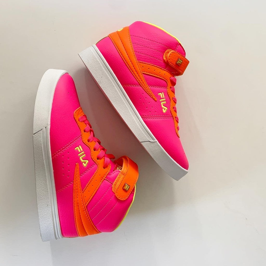 FILA Vulc Neon Pink, Orange & Green Top Sneaker 7 Women – Dina's