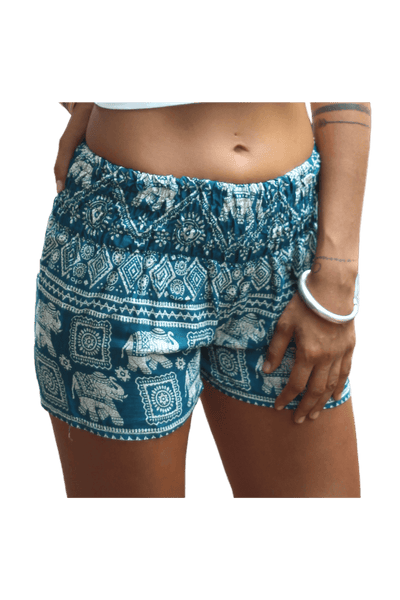 turquoise hot pants