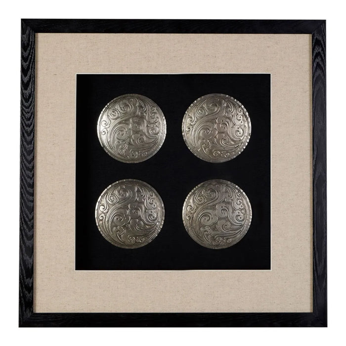 Ditton Framed Silver Disc Art