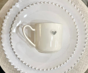 Grey Heart Mug