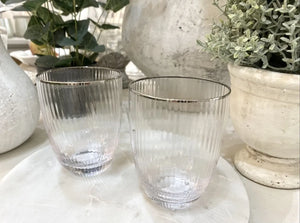 Cecile Ribbed Tumbler - Silver Or Gold