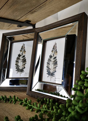 Mirror and Wood Frame - 3 Sizes