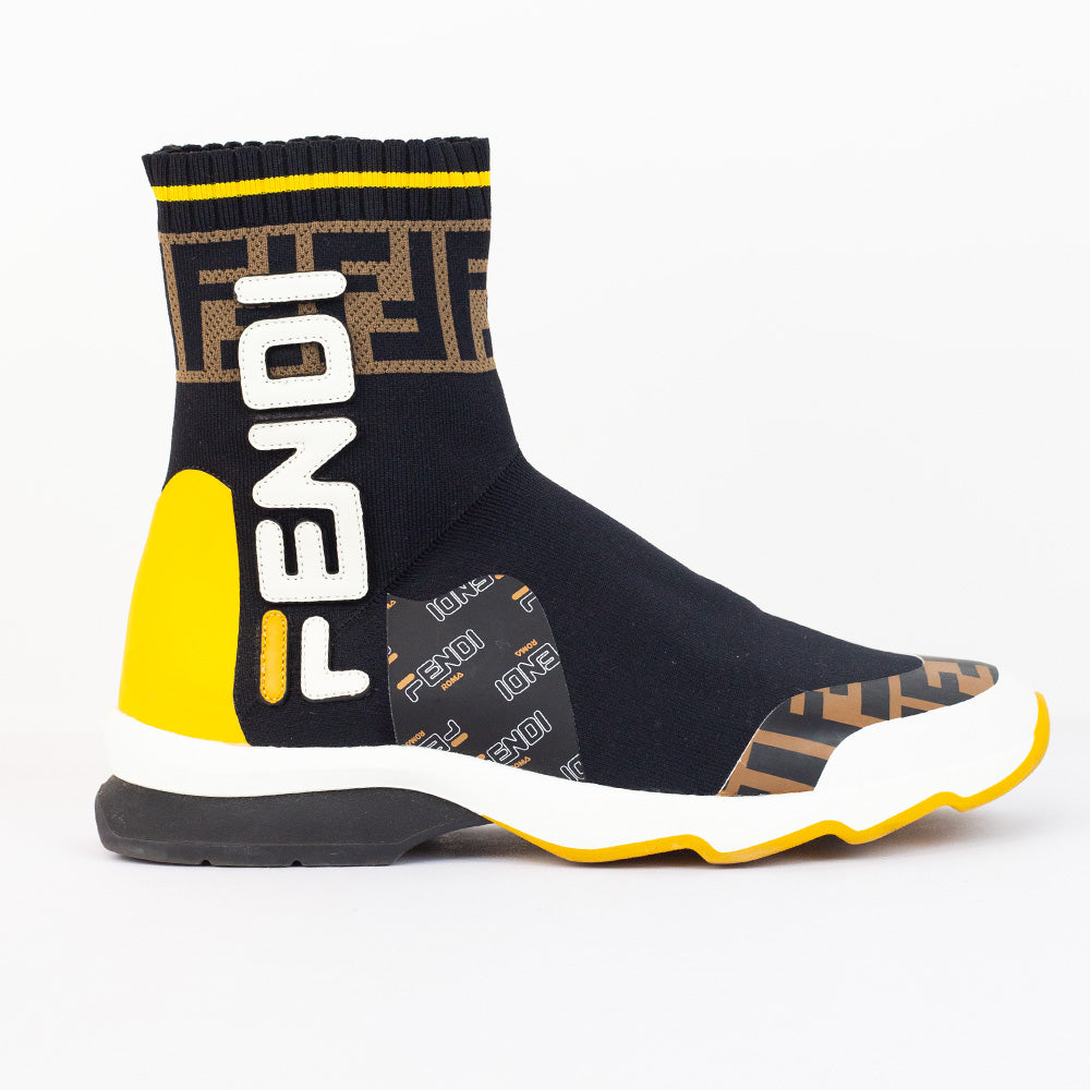 arkitekt solidaritet juni Fendi Zucca FF Logo Graphic Print Sock Sneakers | DBLTKE Luxury Consignment  Boutique