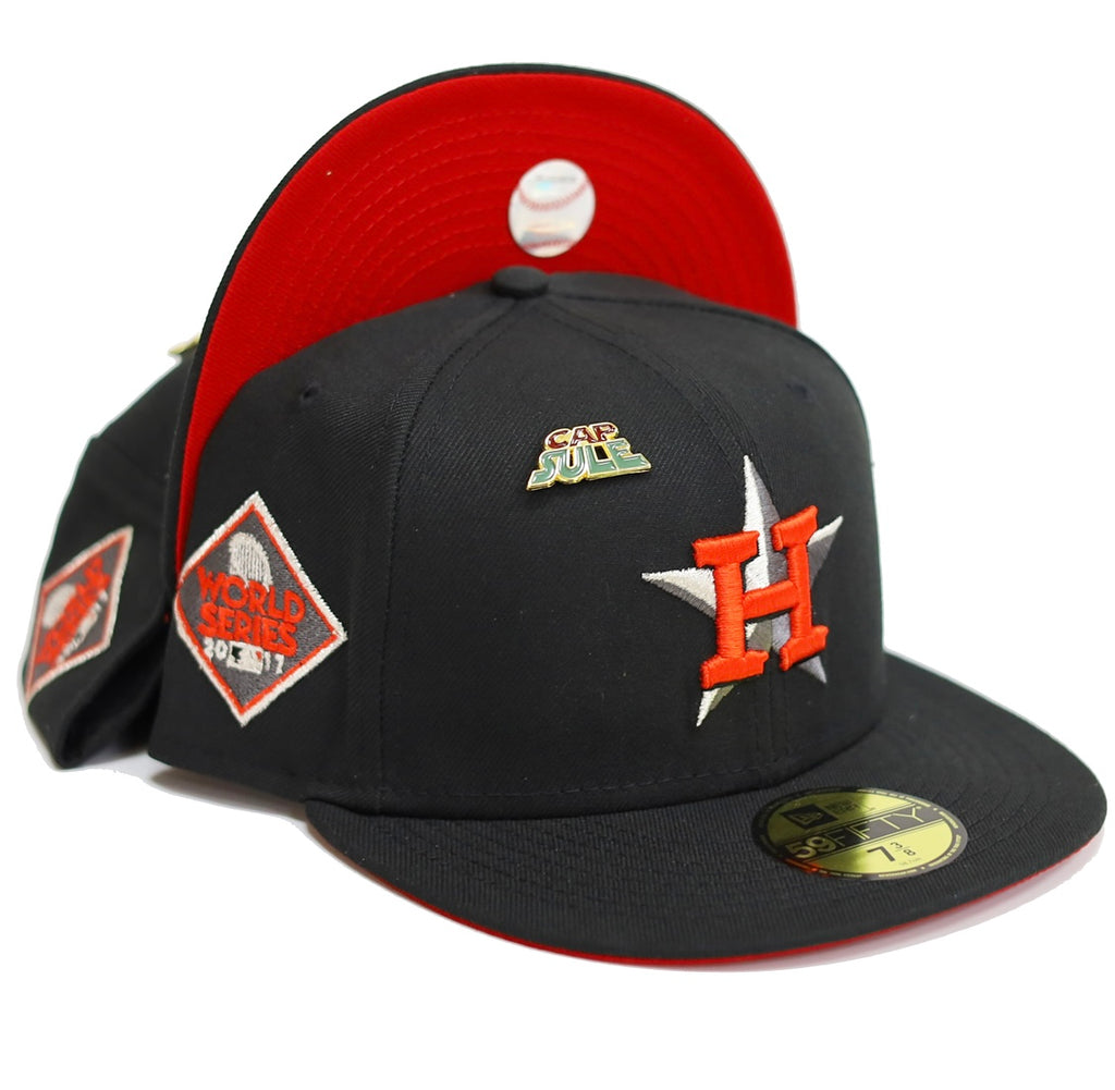 Houston Astros ALL-OVER SCRIBBLE Navy Fitted Hat by New Era