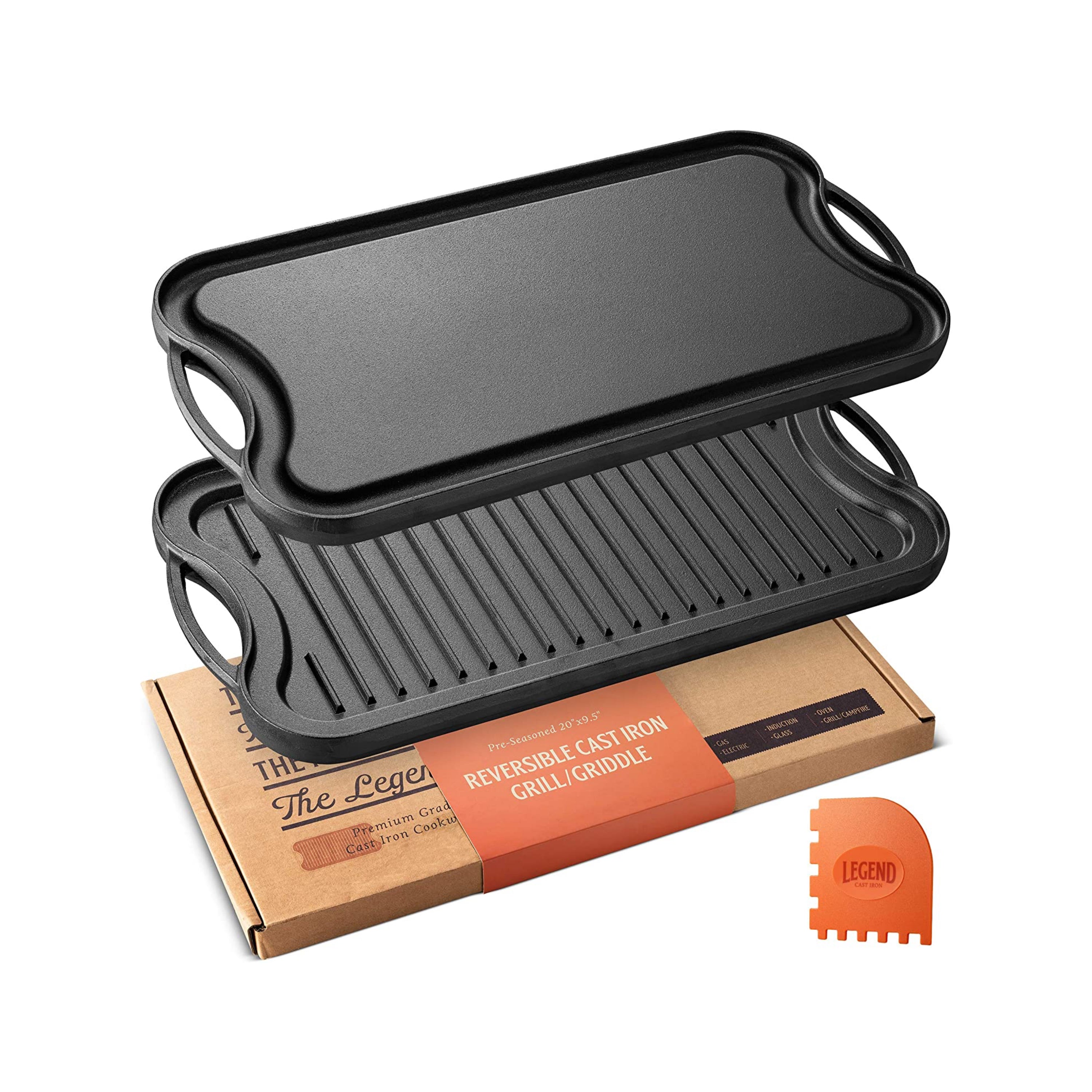 Reversible Pre-Seasoned Cast Iron Griddle 24