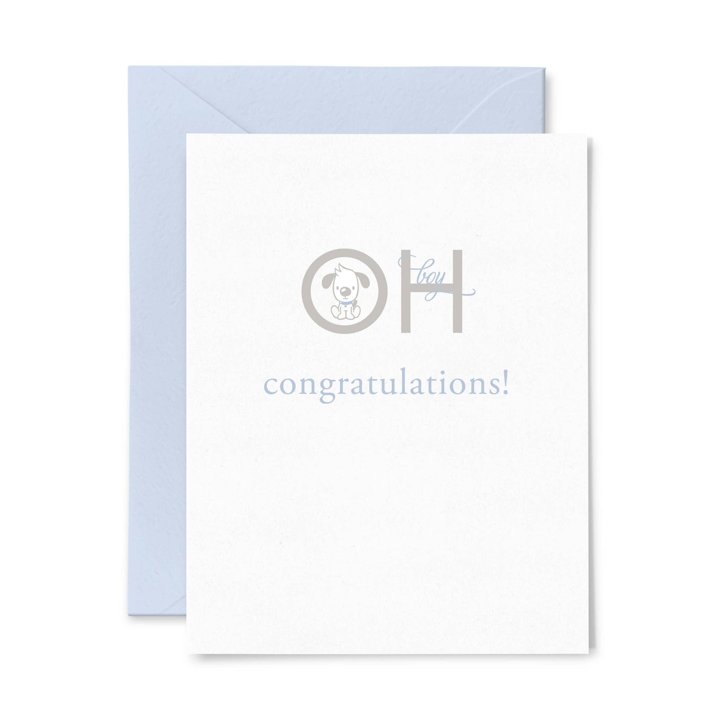 Color Box Design and Letterpress Oh Boy Baby Card
