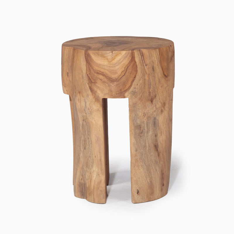 timber side table stool