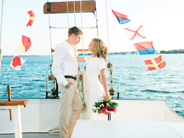 Wedding at sea with My Signal Flags
