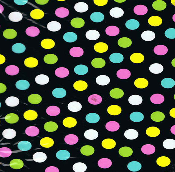 Fab051 Neon Polka Dots On Black 50cm Atlantic Hydro 