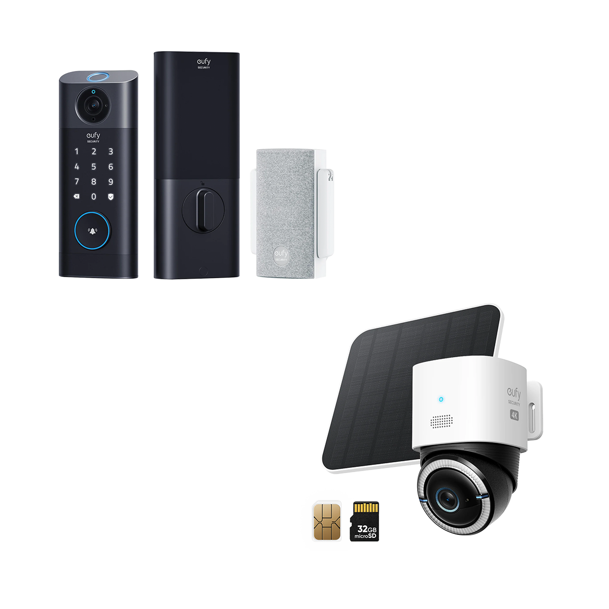 

eufy 4G LTE Cam S330 + Video Smart Lock S330 white