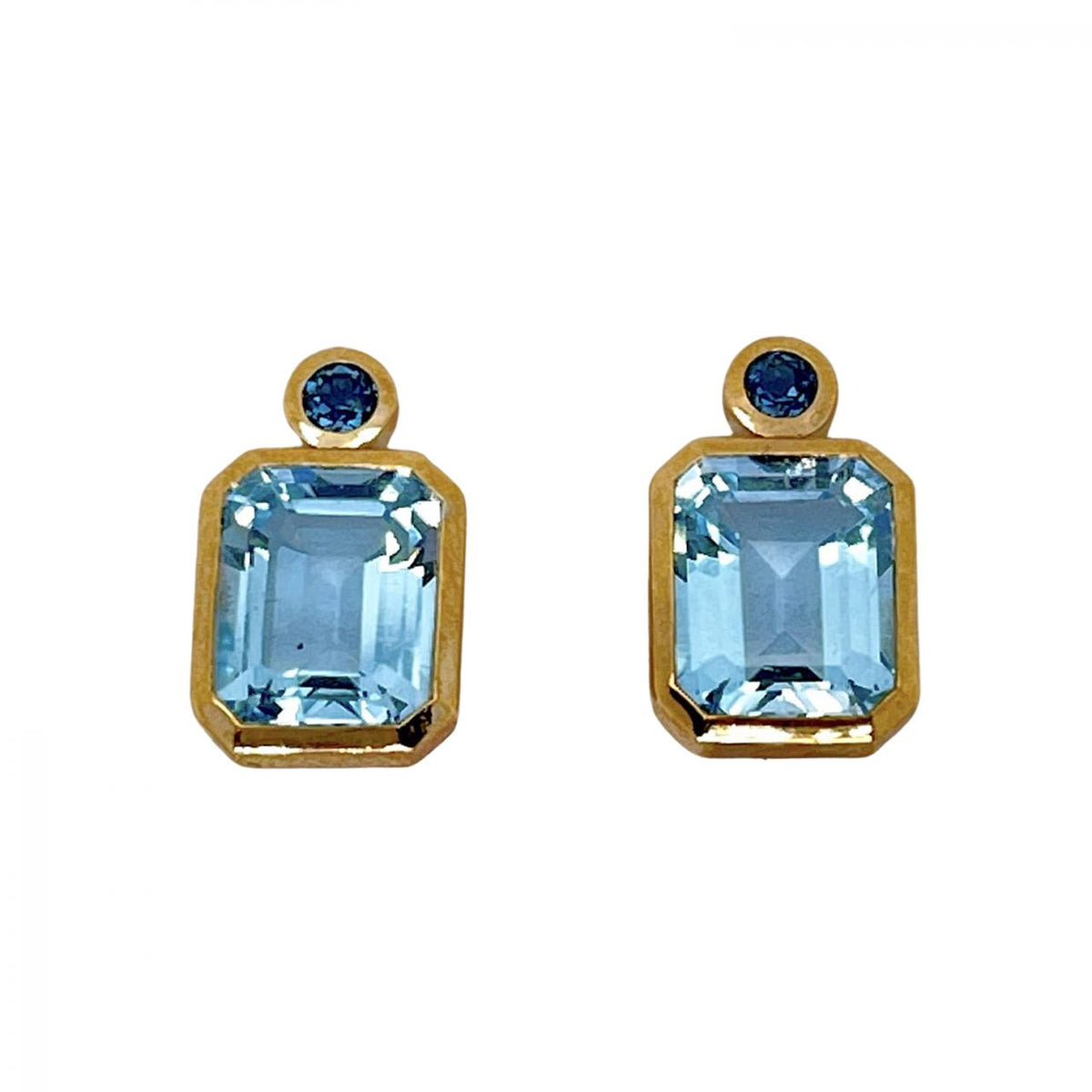 large blue topaz earrings