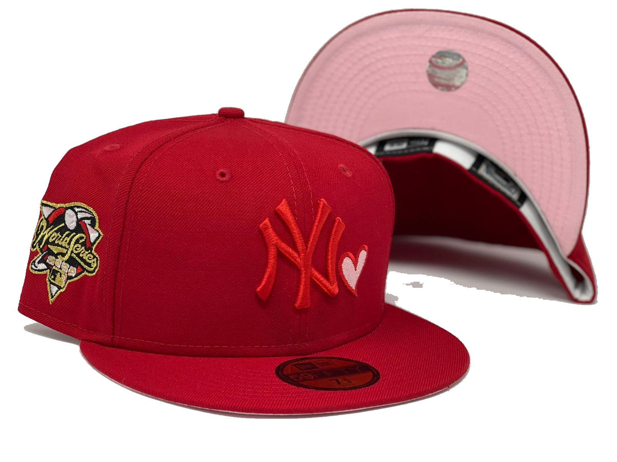 yankee fitted pink under brim