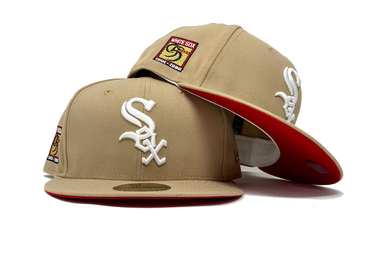 white sox fitted red brim