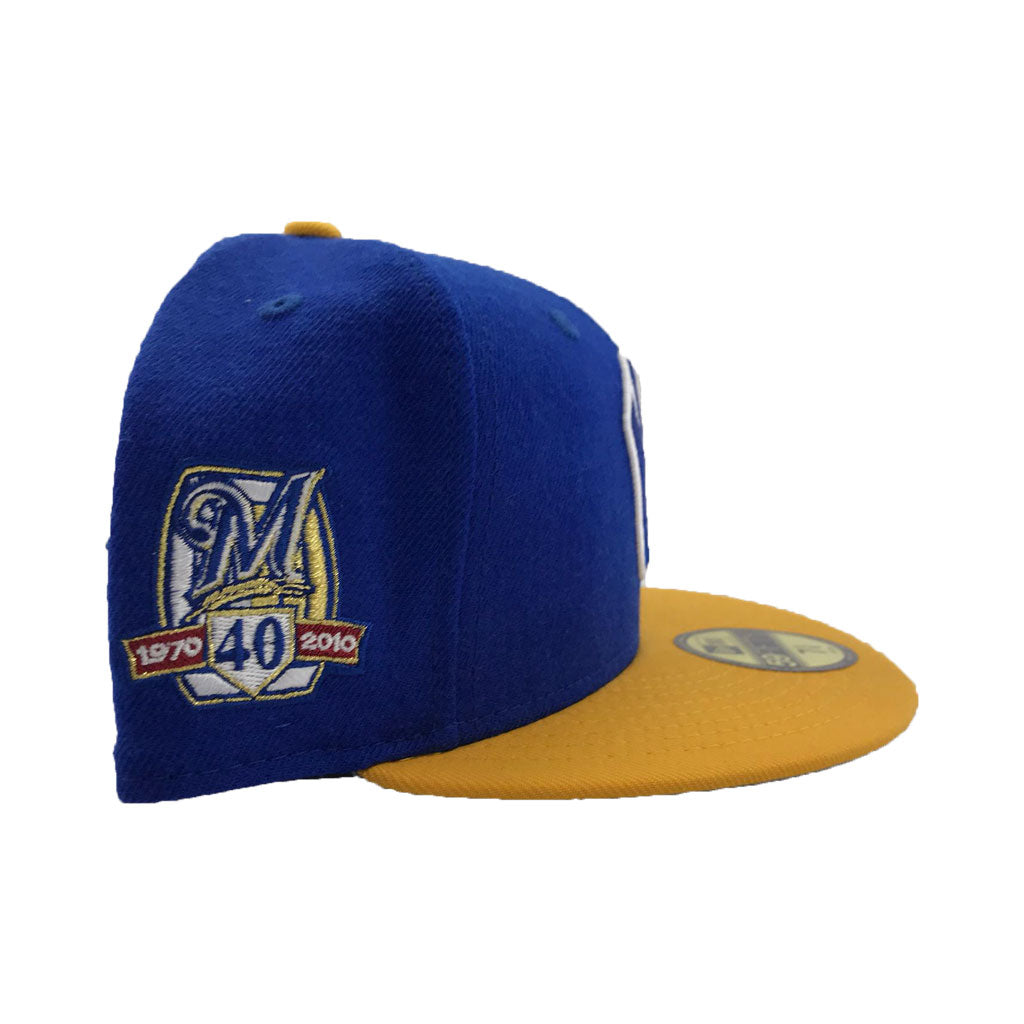 milwaukee brewers fitted hat side patch